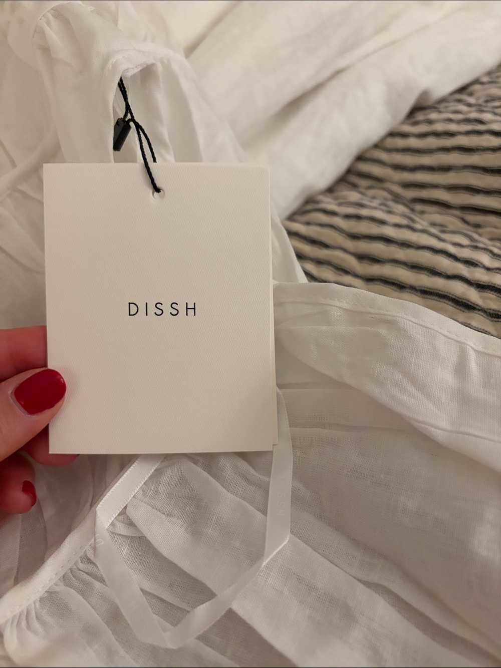 DISSH Flynn White Linen Blend Midi Dress - Picture 7 of 9